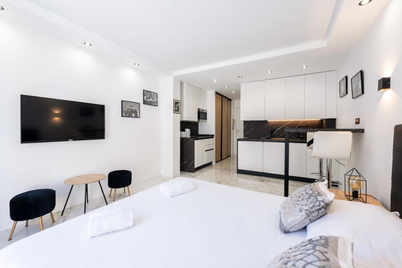 Large Studio - 50M Cannes Beach - Terrace Sea View Exterior foto
