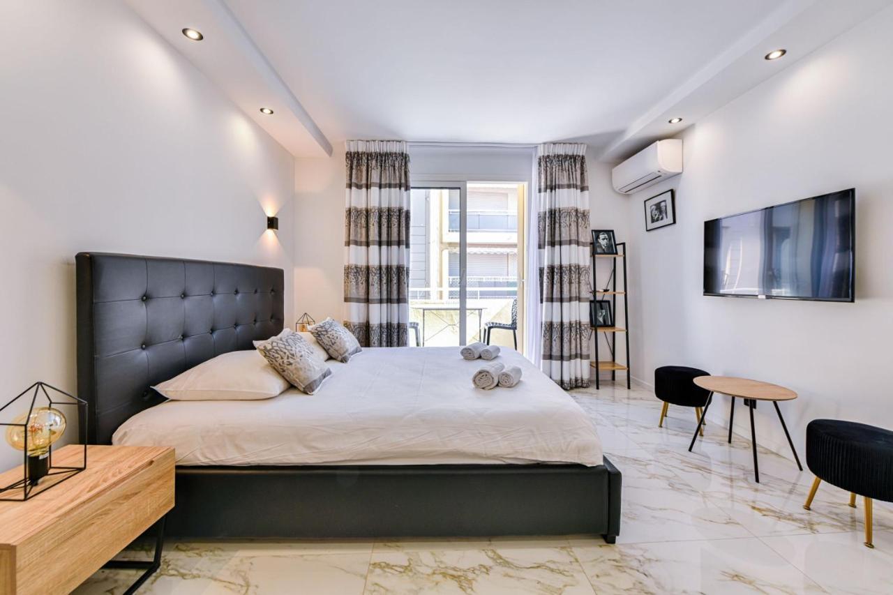 Large Studio - 50M Cannes Beach - Terrace Sea View Exterior foto