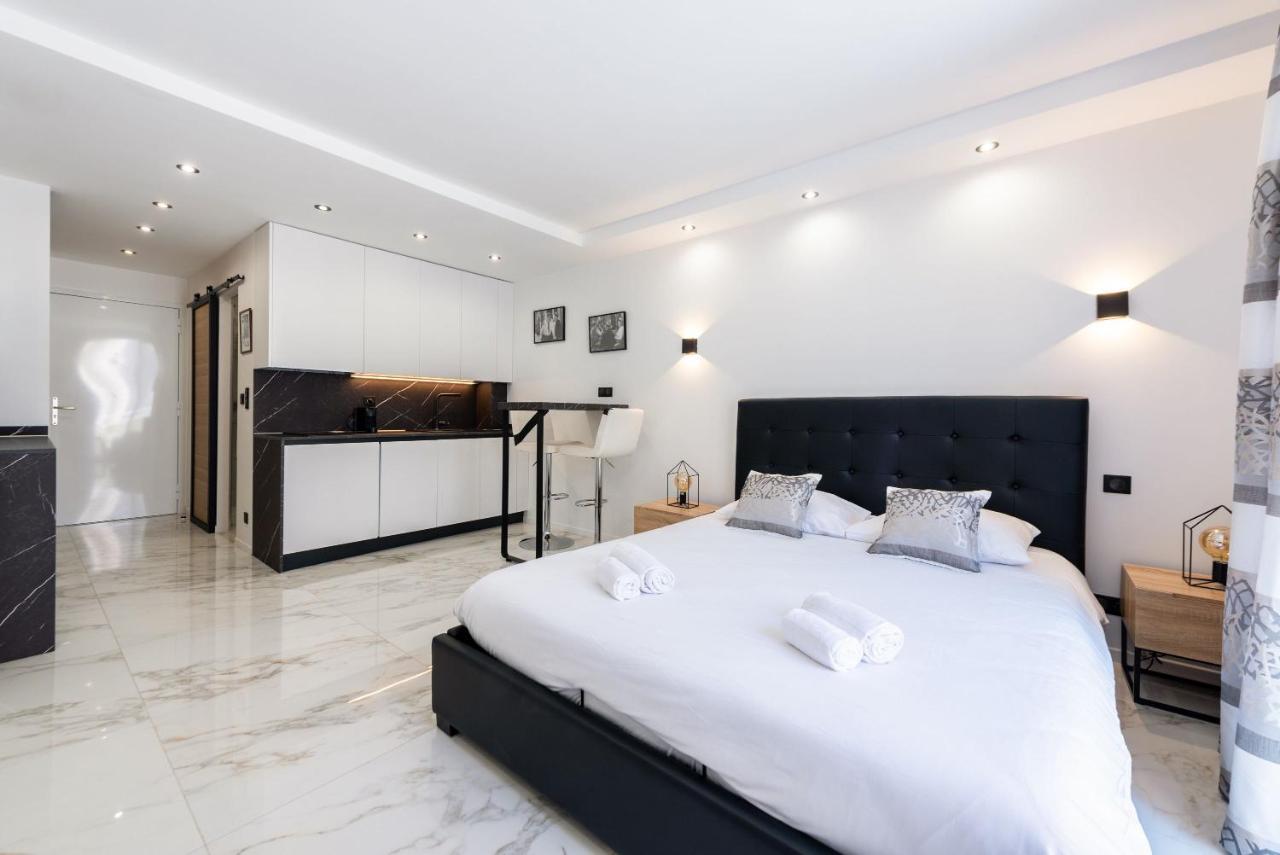 Large Studio - 50M Cannes Beach - Terrace Sea View Exterior foto